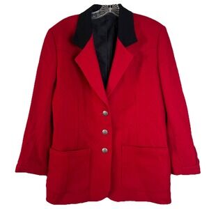 VTG Redriver Col Pioneer Wear Womens Western Red Wool  Cowgirl USA Size Large‎